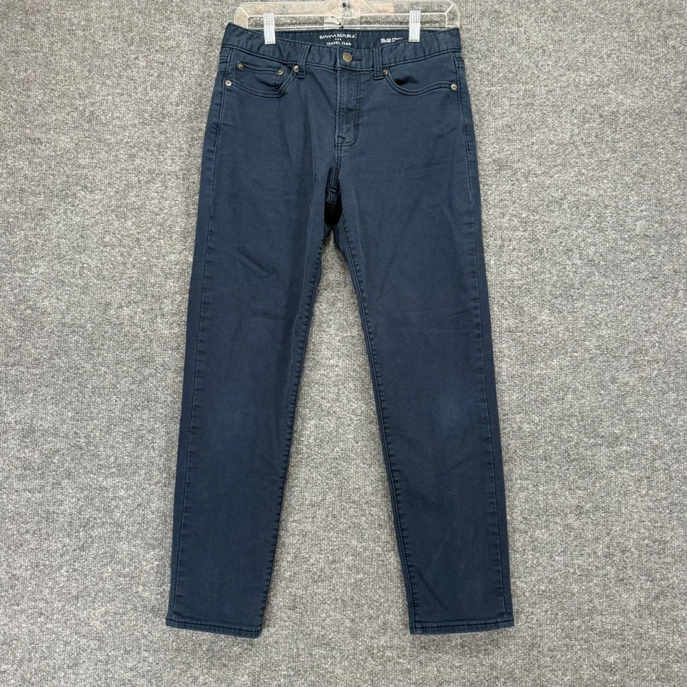 Banana‎ Republic Travel Jean Mens 30x28 Blue Athletic Fit Stretch Denim Pants